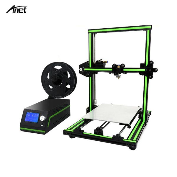 

printers anet e10 3d printer diy kit partially assembled multi-language software aluminum alloy frame super building volume 8gb tf card