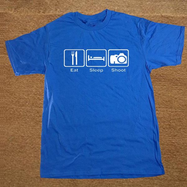 

eat sleep shoot pgraphy enthusiast custom funny t shirt
