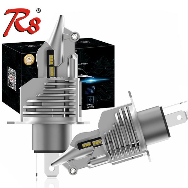 

2pcs design wireless fighter h4 2 9003 car motorcycle led headlight bulbs auto 12v 70w 5800lumens 6500k white plug play