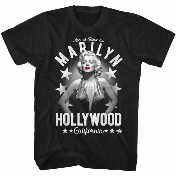 

marilyn monroe arched text licensed t shirt