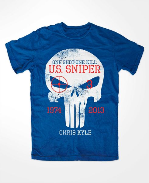 

chris kyle t-shirt blue the devil of ramadi american sniper sniper