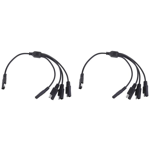 

2pieces солнечные батареи кабели пол переходника 18awg 4 way sae подключи расширение y splitter шнура