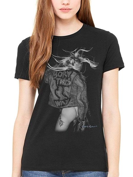 

awdip women's official lady gaga born this way signature women's t-shirt poker face new fashion summer