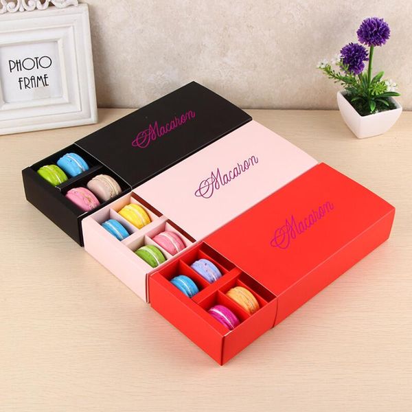 

macaron box holds 12 cavity 20*11*5cm food packaging gifts paper party boxes for bakery cupcake snack candy biscuit muffin box by sea dhe179