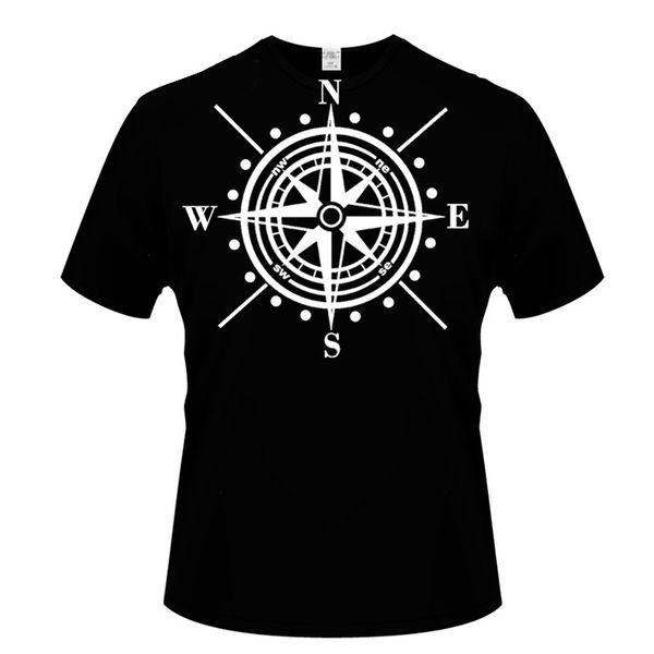 

men clothing 2019 oversized t shirt compass print fashion interesting t-shirt fashion short-sleeved cotton t-shirt