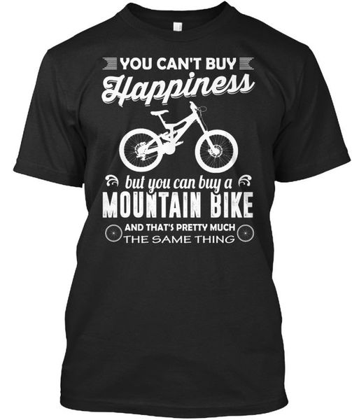 

2020 100% cotton mountain biking - you can't buy happiness but can a bikes standard t-shirt tee shirt