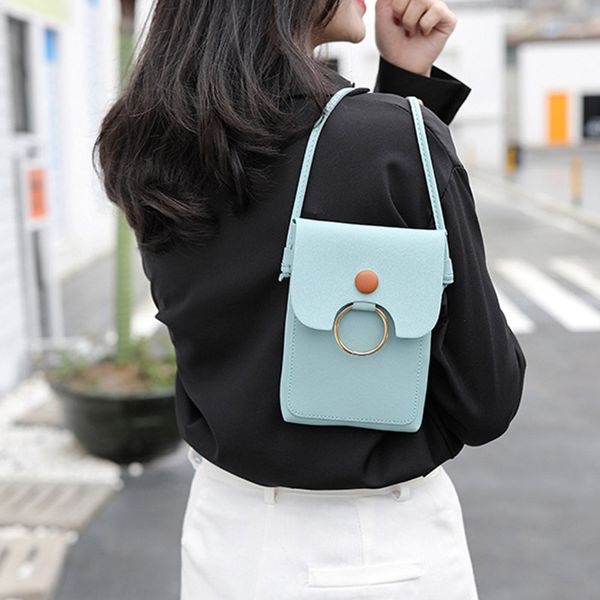 

crossbody single shoulder bag mini cellphone bag with strap round ring for women new