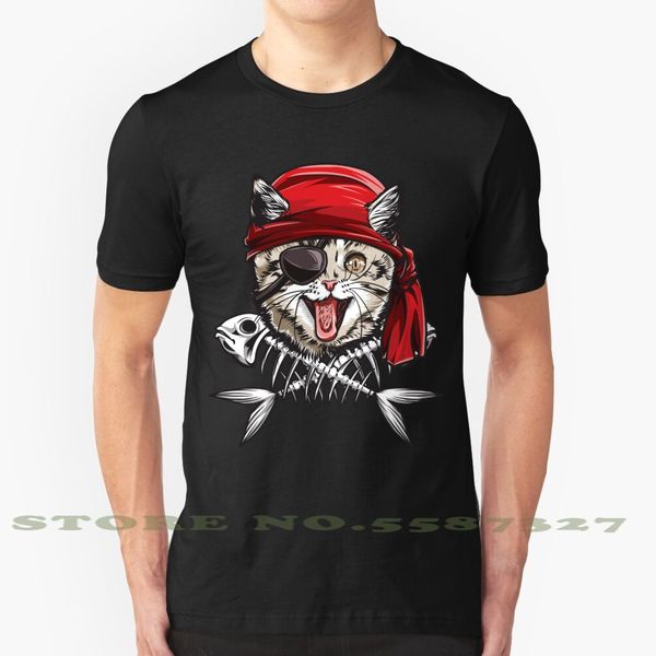 

cat pirate t shirt jolly roger flag skull and crossbones tee summer funny t shirt for men women pirate costumes tampa