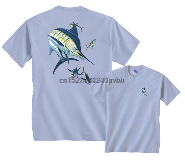 

blue marlin и 4 желтоперой рыбалка футболка