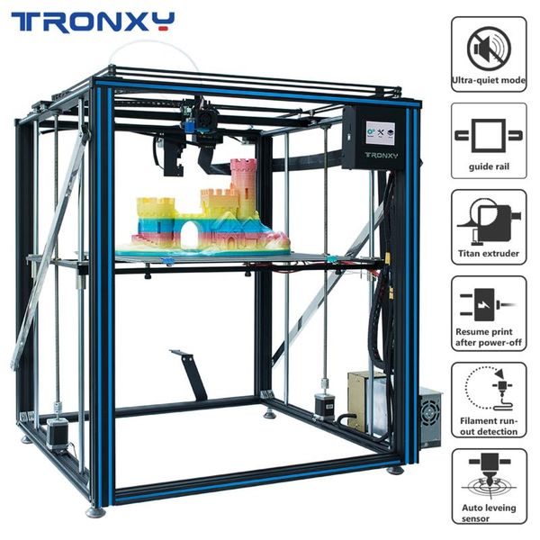 

tronxy x5sa-500 pro 3d printer upgraded guide rail version extruder auto level sensor high precision big printing impresora 3d
