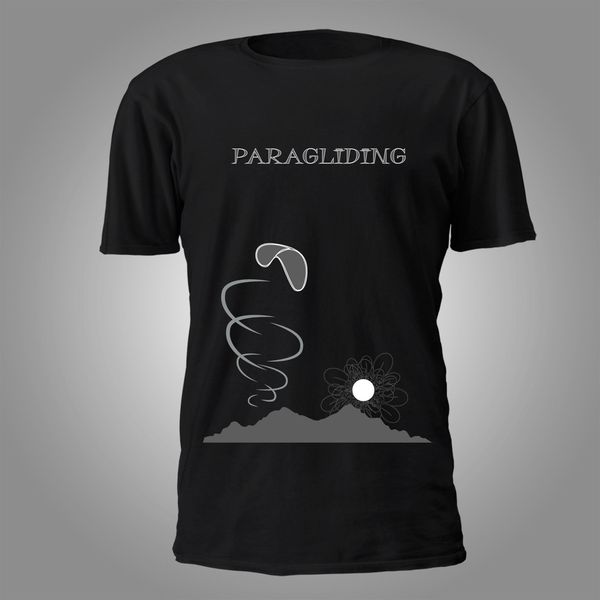 

2019 new summer casual men t-shirt paragliding t-shirt - sun
