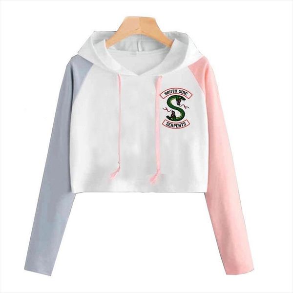 

riverdale толстовка толстовки south side змеи streetwear tops spring толстовка женского капюшон harajuku осень зима толстовка, Black