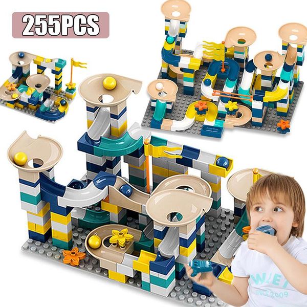 

slide duploe ed bricks compatible plastic marble funnel run building blocks track race blocks maze ball assemble pcs 258 qylgoc mywjqq