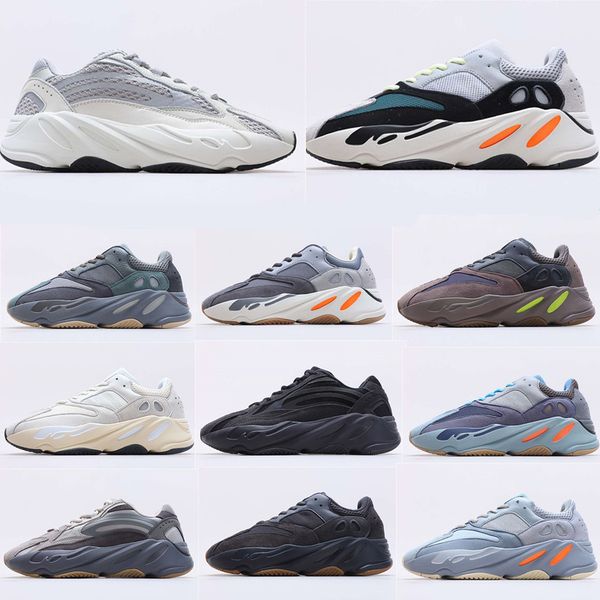 

2020 new kanye west 700 carbon teal blue reflective runing shoes for men women wave runner inertia tephra magnet vanta analog static sneaker