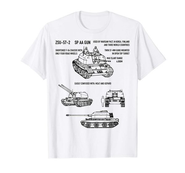 

2019 мода zsu-57-2 советской россия зенитного spaag футболка подарки тройники