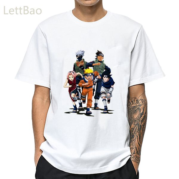 

амин мужчины tshirt наруто саске какаши sakura футболка casual tshirt hip hop printed tops tee streetwear весёлые men punk футболки