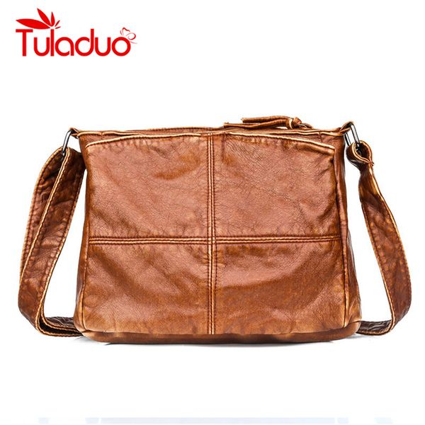

retro women crossbody shoulder bags for women handbag female soft washed leather purses and handbags messenger bags sac a main