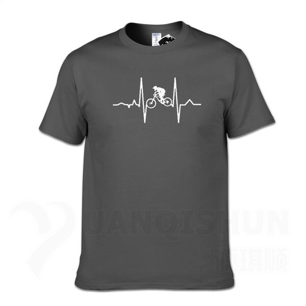 

downhill bikes heartbeats t-shirt funny man short sleeve t shirts boys mens t shirt diy tshirt bicycles tee camisetas masculina