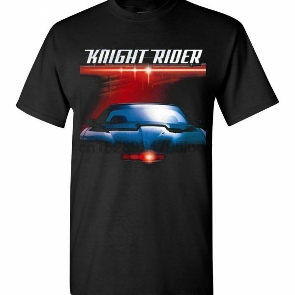 

knight rider классический ретро кино телесериал черный мужские футболки tee (design 2