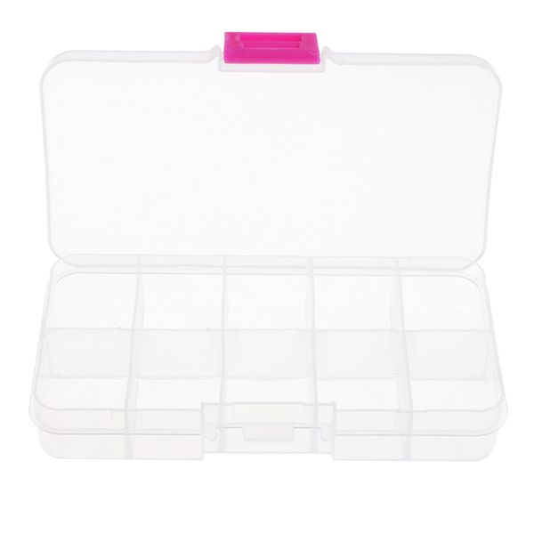 

1pc transparent sewing storage box sewing machine bobbin organizer 10 grids, Black