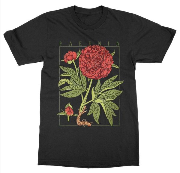 

brand t-shirt men 2020 fashion peony t-shirt botanical garden plant print art botany bloom fruit flower grow