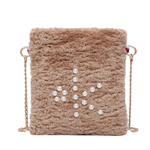 

2020 high quanlity fashion plush chain women shoulder bags female messenger bags luxury fur crossbody bag