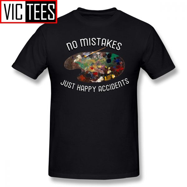 

mens bob ross t shirts bob ross no mistakes happy accidents t-shirt printed cute tee shirt fashion oversize tshirt
