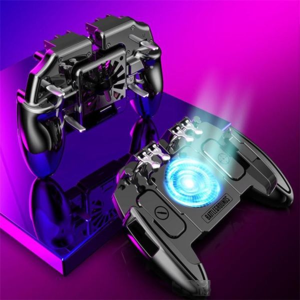 

6 fingers control mobile phone game pad controller 800mah mobile radiator m11 gamepad for pubg for iphone and android