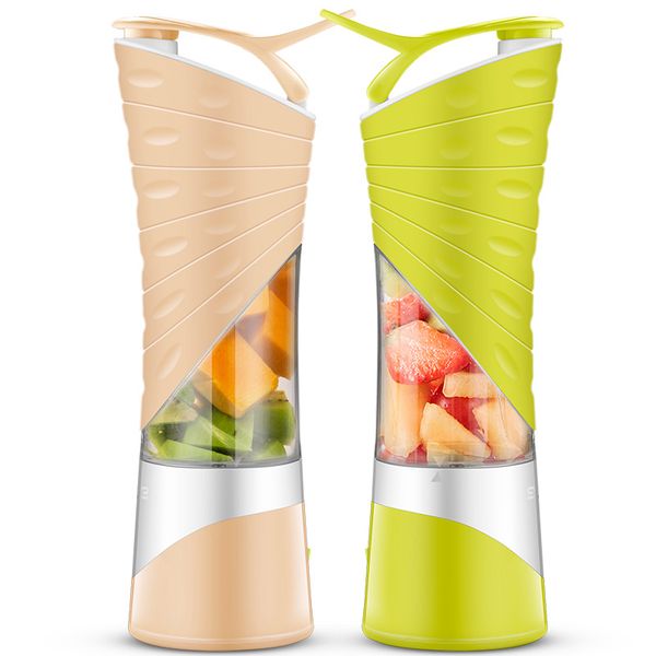 

dule portable multi usb mini juicer 3.7v 12w butterfly cup constant temperature 3000mah power bank mini blenders mixers sports