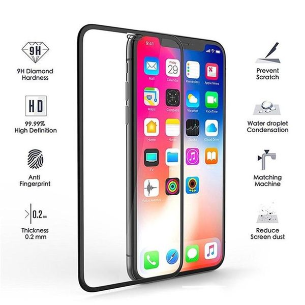 

full coverage tempered glass full glue bubble anti scratch shatter proof screen protector for iphone 11 pro xs max xr x 6 6s 7 8 plus