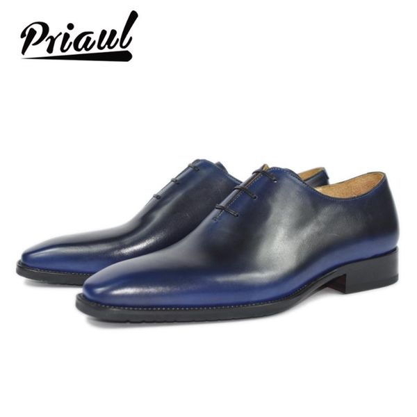 

leather shoes men oxford real genuine leather custom fashion office dress wedding formal party mens derby shoe, Black