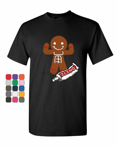 

gingerbread man icing abbs t-shirt funny christmas holiday xmas mens tee shirt