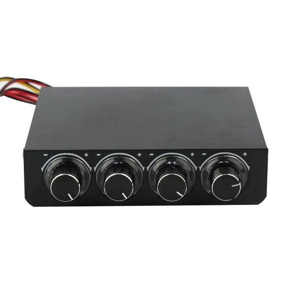 

with retail box stw stw-600 3.5 inch pc case pc hdd cpu 4 channel fan speed controller led speed fan 3pin 4pin control cooling front panel