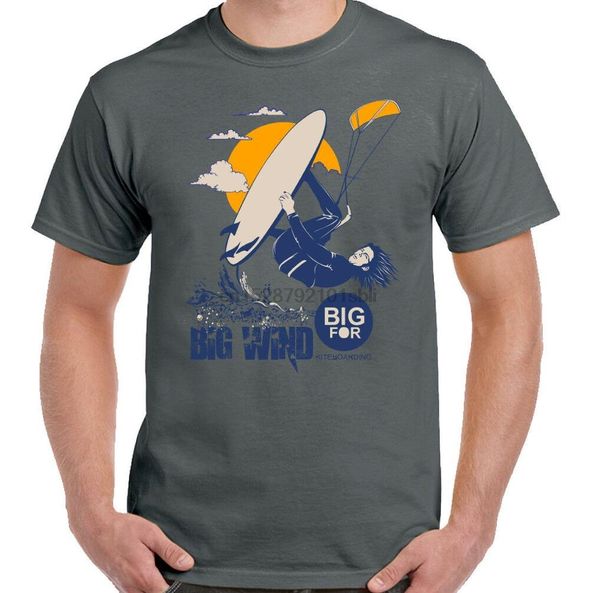 

big wind mens funny kitesurfing t-shirt kite surfing board parachute new 2019 hip hop men fashion t shirt