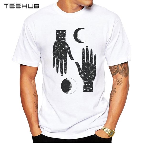

teehub мужская новая мода luna серии soul design с коротким рукавом футболки прохладный printed tops hipster футболках