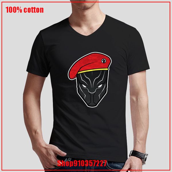 

fashion men t-shirts black panther captain party men v-neck shirt cotton t-shirts comfortable all cotton tees formal shirts