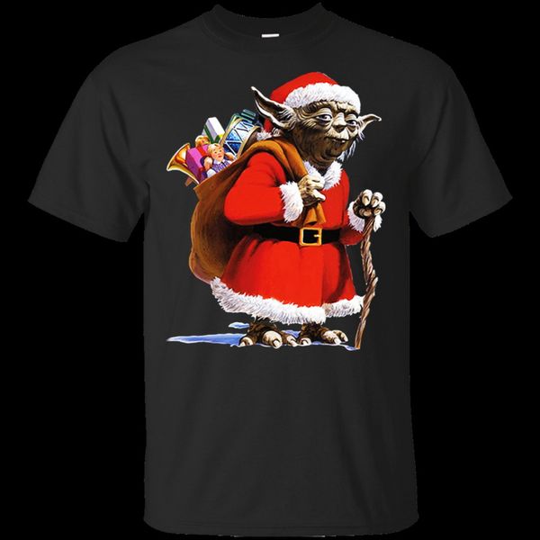 

yoda dressed as santa t-shirt 2019 christmas men black s-3xl gifts fashion classic tee shirt