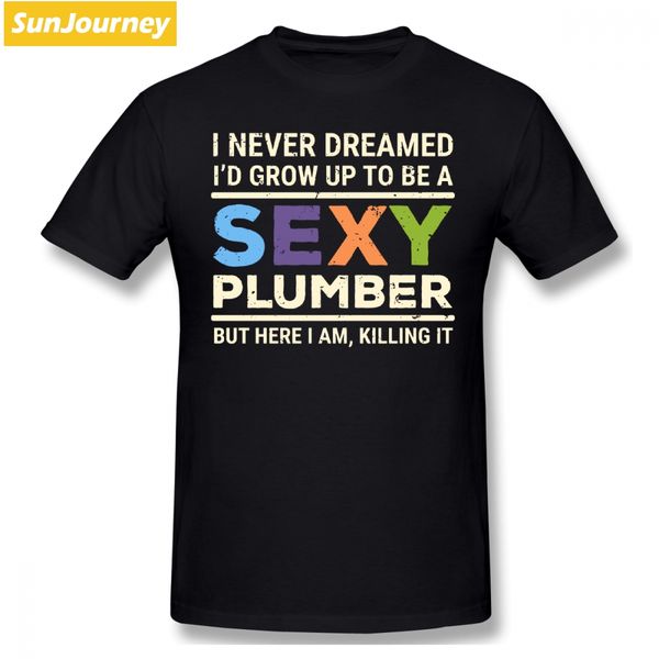 

here i am the plumber men t shirt summer undertale 4xl 5xl 6xl o-neck cotton short sleeve men's shirts