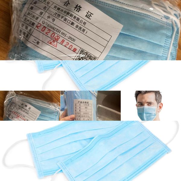 

ухо-петля облицовочный слой face одноразовые маски маски обложка 3-слойный нетканые одноразовые респиратор kph91