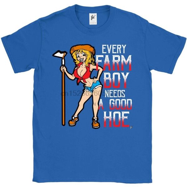 

every farm boy needs a good hoe farmer mens t-shirt