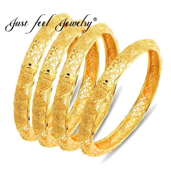 

just feel 4pieces/lot, 6.3cm/2.5 inch ethiopian brass bangle fashion gold color dubai bride wedding africa bracelet arab jewelry, Black