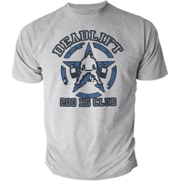 

dead lift 200 kg club cross fit wod workout lifting power lifting training style printed men tee summer make t shirts
