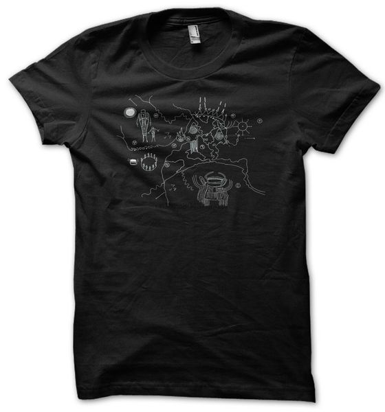 

twin peaks owl cave calendar map mens black t-shirt s-xxl