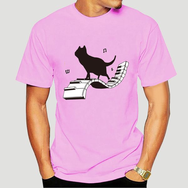 

t-shirt музыкального cat piano key музруководителя музыкант подарков монтажна футболка для взрослых круглого воротник с коротким рукавом 201