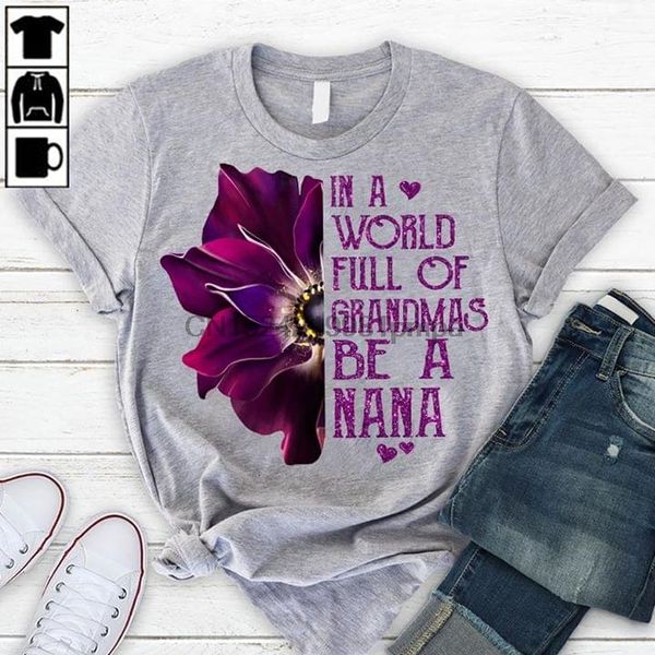 

men t shirt burgundy anemone in a world full of grandmas be a nana women tshirts
