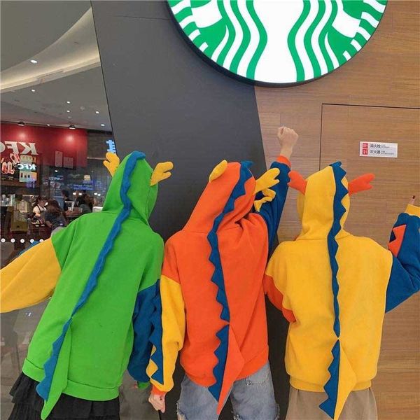 

cartoon ear hooded patchwork contrast sweatshirt pullover hoodies women loose harajuku oversized korean lolita plus size, Black