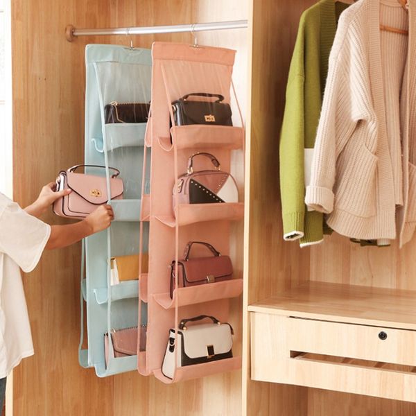 

storage boxes & bins multi-layer hanging bag large capacity oxford cloth hangbag organizer for wardrobe