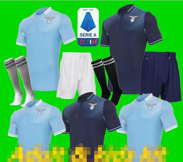 

men + kids kit 20 21 lazio soccer jerseys 120th anniversary 2020 2021 maglie immobile luis bastos alberto sergej football shirts, Black;yellow