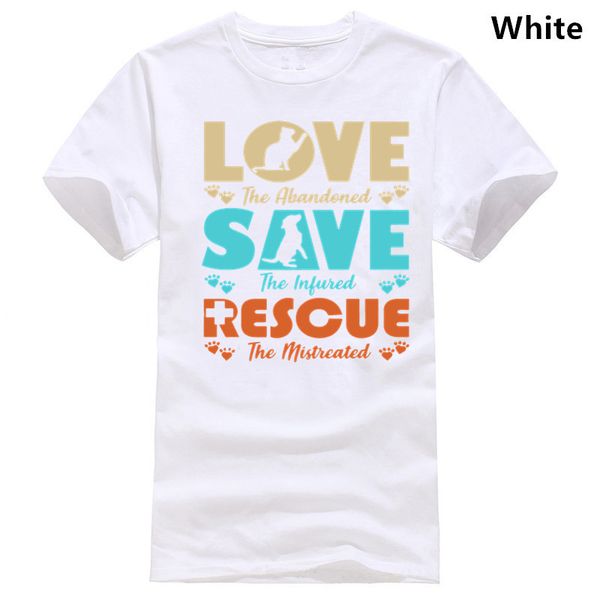 

love save rescue dog animals support men women tshirt