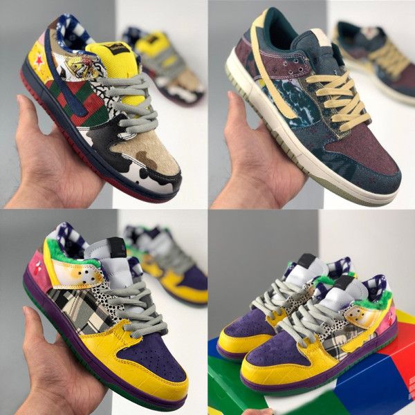 

what the dunk sb low men women running shoes lemon wash sports sneakers mens skateboard trainers zapatos size 36-45